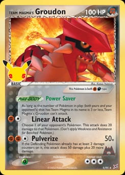 Celebrations: Classic Collection Team Magma's Groudon #9 card