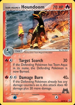 2004 Team Magma vs Team Aqua Team Magma's Houndoom #34 card