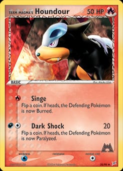 2004 Team Magma vs Team Aqua Team Magma's Houndour #35 card