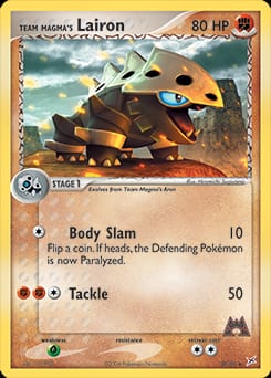 2004 Team Magma vs Team Aqua Team Magma's Lairon #20 card