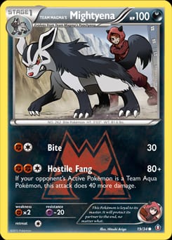 Double Crisis Team Magma's Mightyena #19 card