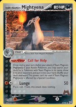 2004 Team Magma vs Team Aqua Team Magma's Mightyena #37 card