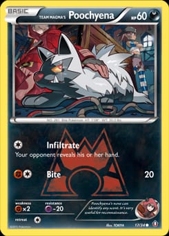 Double Crisis Team Magma's Poochyena #17 card