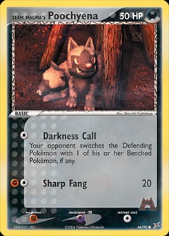 Team Magma vs Team Aqua Team Magma's Poochyena #66 card