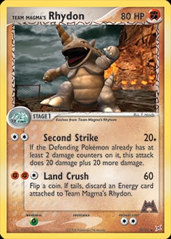 2004 Team Magma vs Team Aqua Team Magma's Rhydon #22 card
