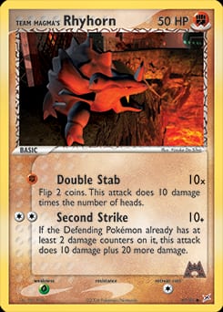 Team Magma vs Team Aqua Team Magma's Rhyhorn #67 card