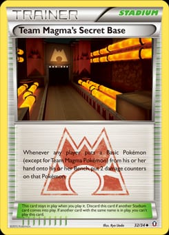 Double Crisis Team Magma's Secret Base #32 card