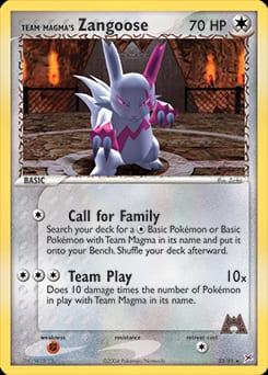 2004 Team Magma vs Team Aqua Team Magma's Zangoose #23 card
