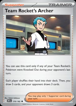 Destined Rivals Team Rocket's Archer #170 card