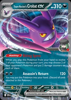 Destined Rivals Team Rocket's Crobat ex #122 card