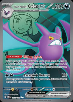 2025 Destined Rivals Team Rocket's Crobat ex #217 card