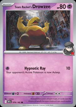 Destined Rivals Team Rocket's Drowzee #79 card