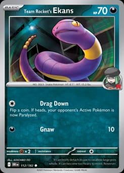 Destined Rivals Team Rocket's Ekans #112 card