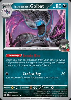 Destined Rivals Team Rocket's Golbat #121 card