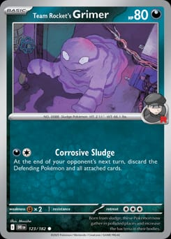Destined Rivals Team Rocket's Grimer #123 card