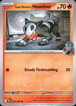Destined Rivals Team Rocket's Houndour #37 card