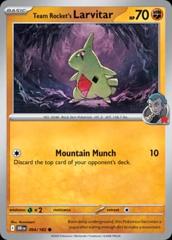 Destined Rivals Team Rocket's Larvitar #94 card