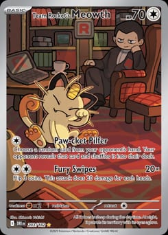 Destined Rivals Team Rocket's Meowth #203 card