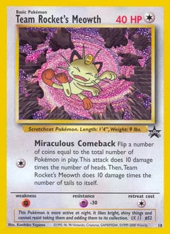 Wizards Black Star Promos Team Rocket's Meowth #18 card