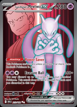 Destined Rivals Team Rocket's Mewtwo ex #213 card