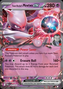 Destined Rivals Team Rocket's Mewtwo ex #81 card