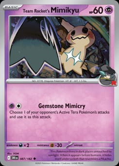 Destined Rivals Team Rocket's Mimikyu #87 card