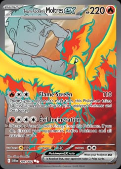Destined Rivals Team Rocket's Moltres ex #208 card