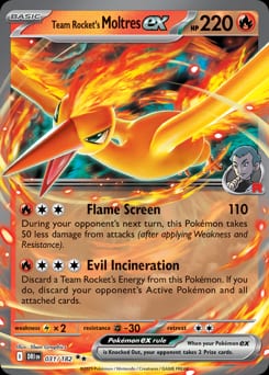 Destined Rivals Team Rocket's Moltres ex #31 card