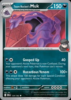 Destined Rivals Team Rocket's Muk #124 card