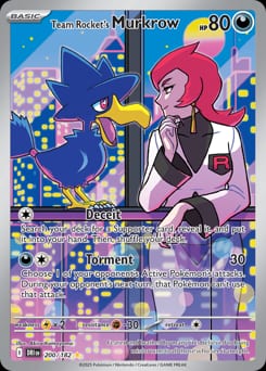 Destined Rivals Team Rocket's Murkrow #200 card