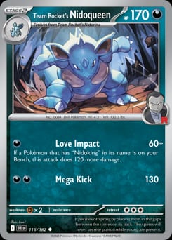 Destined Rivals Team Rocket's Nidoqueen #116 card