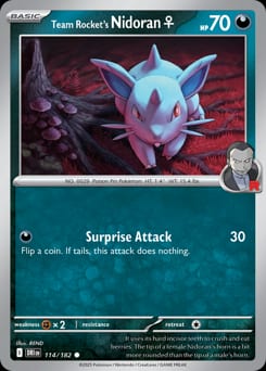 Destined Rivals Team Rocket's Nidoran♀ #114 card