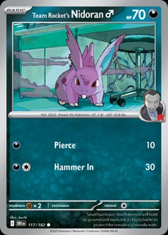 Destined Rivals Team Rocket's Nidoran♂ #117 card