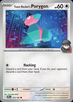 Destined Rivals Team Rocket's Porygon #153 card