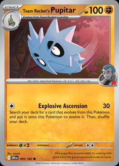 Destined Rivals Team Rocket's Pupitar #95 card