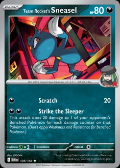Destined Rivals Team Rocket's Sneasel #128 card