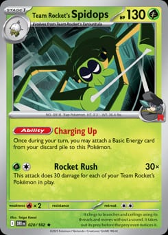 Destined Rivals Team Rocket's Spidops #20 card