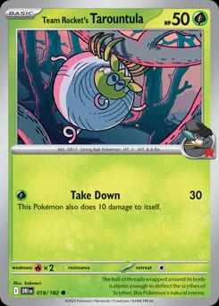 Destined Rivals Team Rocket's Tarountula #19 card