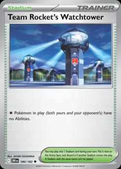 Destined Rivals Team Rocket's Watchtower #180 card