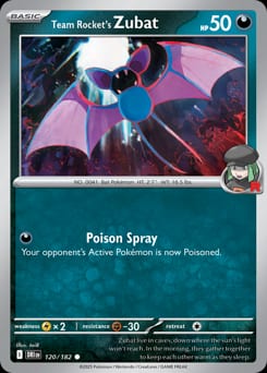 Destined Rivals Team Rocket's Zubat #120 card