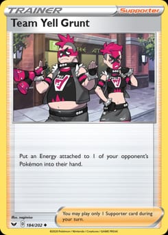 Sword & Shield Team Yell Grunt #184 card