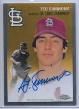 2023 Topps Chrome Platinum Anniversary Autographs Ted Simmons #CPA-TS card