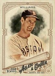 2018 Topps Allen & Ginter Base Set Ted Williams #190 card