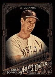 2018 Topps Allen & Ginter X Base Set Ted Williams #190 card