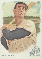 2019 Topps Allen & Ginter Base Set Ted Williams #98 card
