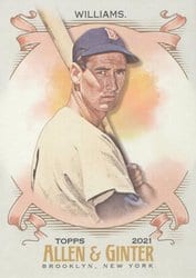 2021 Topps Allen & Ginter Base Set Ted Williams #148 card