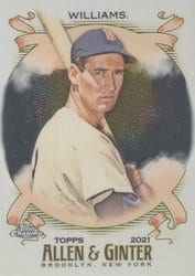 2021 Topps Allen & Ginter Chrome Base Set Ted Williams #148 card