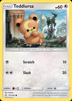 Cosmic Eclipse Teddiursa #171 card