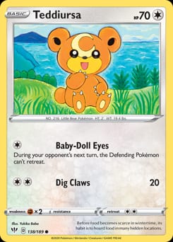 Darkness Ablaze Teddiursa #138 card