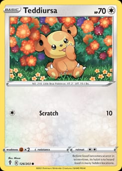 Evolving Skies Teddiursa #126 card